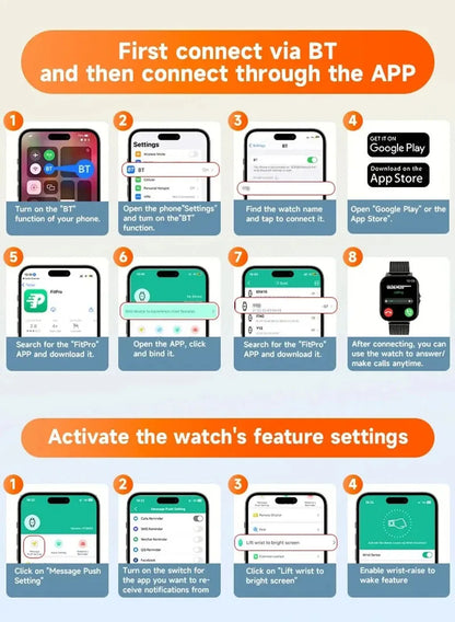 New Smart Watch 1.83inch Full Touch Screen Sport Fitness Watches BT Call Digital Smartwatch Wristwatch For Men Women Gift 2025