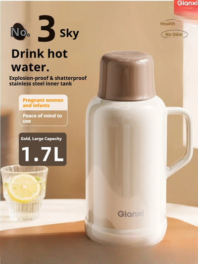 Gianxi Insulated Pot Stainless Steel Large Capacity Hot Water Bottle 2025 New Small Warm Pot Dormitory Student Warm Bottle