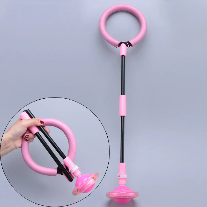One Foot Flashing Skip Ball Jump Ropes Kids Glowing Bouncing Balls Sports Swing Ball Children Fitness Playing Child-parent Games