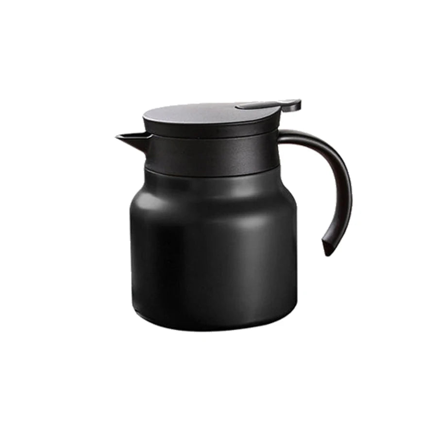 Black stainless steel stew teapot, home insulated cup, office coffee pot, portable water bottle