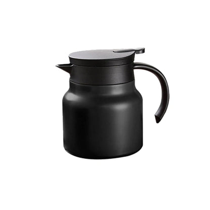 Black stainless steel stew teapot, home insulated cup, office coffee pot, portable water bottle