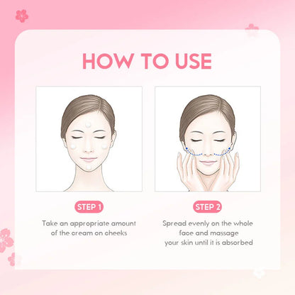 Sakura Whitening Face Cream Wrinkle Remover Fade Fine Lines Serum Firm Lift Shrink Pores Moisturizing Brighten Smooth Skin Care