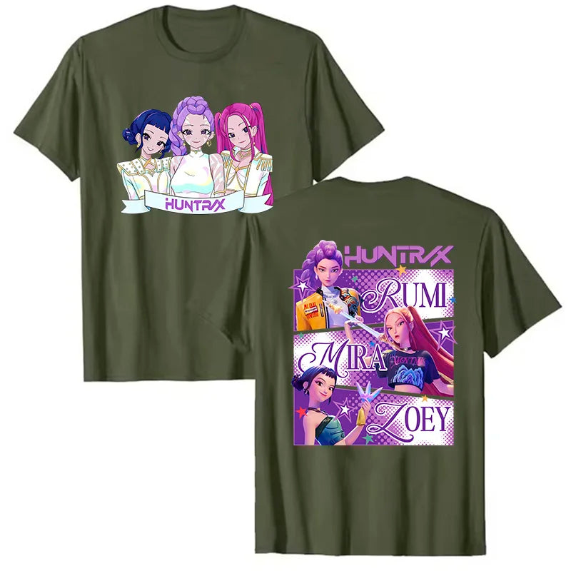 K-pop Kpop Demon Hunters 2026 Film Graphic T-Shirt Men Women 100% Cotton High Quality Fashion Casual Unisex Girls Tee