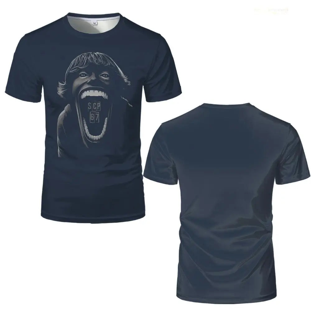 Fun Doot Doot 6 7meme Print T-Shirt Six Seven Slang Term Brain Rot Short-Sleeve Tee SCP-67 Unisex Casual Fashion Streetwear Tops