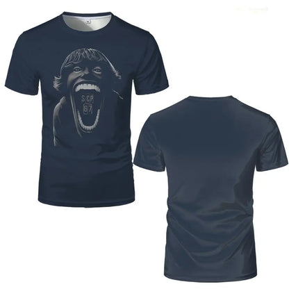 Fun Doot Doot 6 7meme Print T-Shirt Six Seven Slang Term Brain Rot Short-Sleeve Tee SCP-67 Unisex Casual Fashion Streetwear Tops