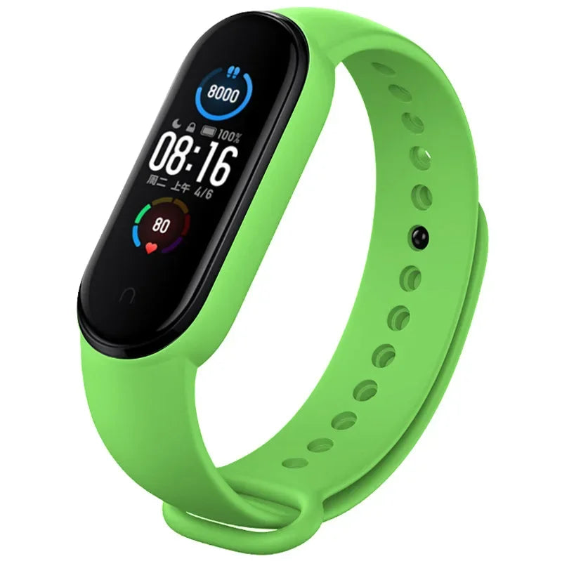 Silicone Watch Straps For Xiaomi Mi Band 7 6 5 4 3 Wristband sport Bracelet Wrist MiBand 3/4 band5 band6 Smartwatch Accessories