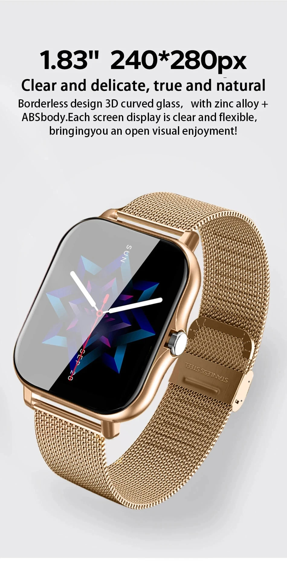 New Smart Watch 1.83inch Full Touch Screen Sport Fitness Watches BT Call Digital Smartwatch Wristwatch For Men Women Gift 2025