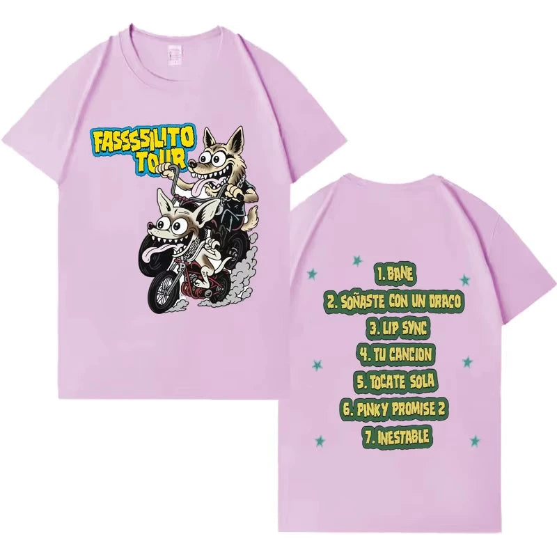 Rapper Lucho Rk La Pantera Ta Facil Tour Harajuku Print T-shirt 2026 Men Women Hip-hop Cozy Casual Cotton Tshirts Fans Gift