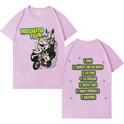 Rapper Lucho Rk La Pantera Ta Facil Tour Harajuku Print T-shirt 2026 Men Women Hip-hop Cozy Casual Cotton Tshirts Fans Gift