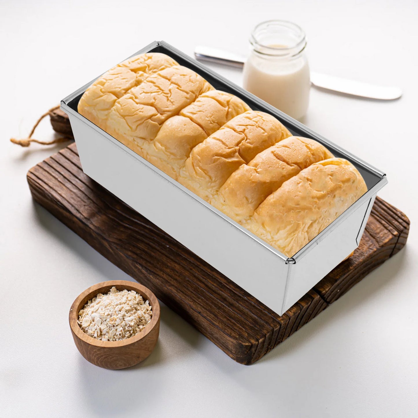 Stainless Steel Bread Pan Nonstick Toast Mold Loaf Tin Easy Clean Versatile Baking Tool Bread Pan Toast Mold