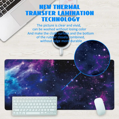 Galaxy Nebula Space  Mouse Pad – Non-Slip Base, Stitched Edges for Gaming, Home & Office