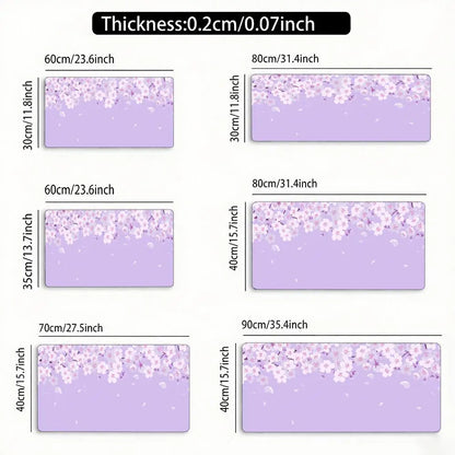 Blue Cherry Blossoms Mousepad Home Computer Table Large Pc Mouse Pad Art Sakura Keyboard Mause Rug Desk Mat Offices Accessories