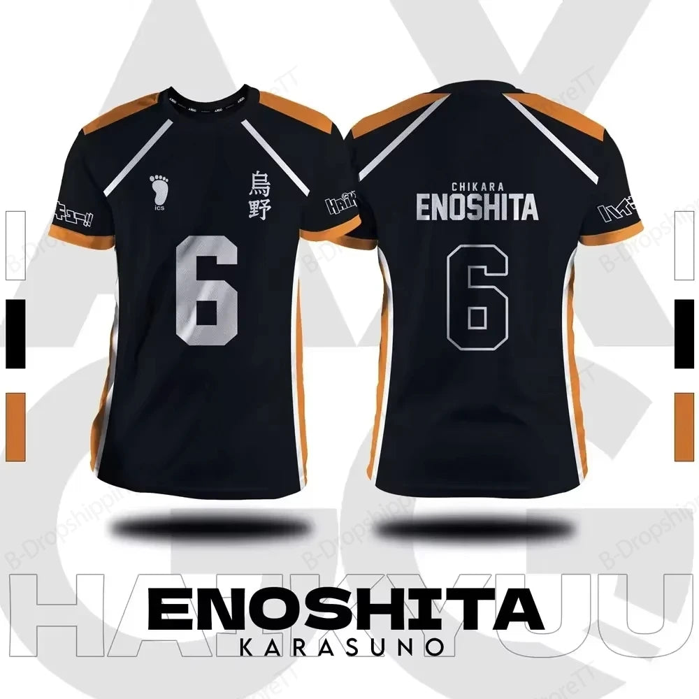 Jersey Haikyuu Fukurodani Hinata Anime 3D Print T-shirt Men Women Fashion Plus Size Short Sleeve Tops Tees Sports Tshirt Kids