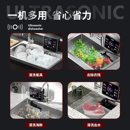 Ultrasonic Dishwasher Active Sterilization Multifunctional Vegetable Washing Artifact Installation-free Sink Desktop Cleaner