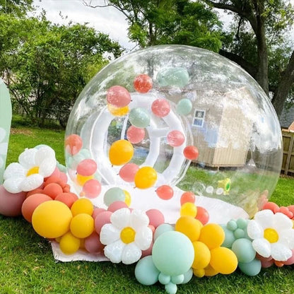 Inflatable Bubble House Kids Play Tent with Blower Transparent PVC Outdoor Dome for Birthday Party Trampoline Play & Gifts
