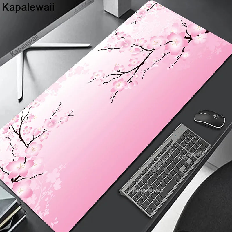 Comouter Mouse Pad Large Sakura Mousepads Office Deskmat XXL Table Carpet Natural Rubber Mousemat Keyboard Mats 80x30cm Mousepad