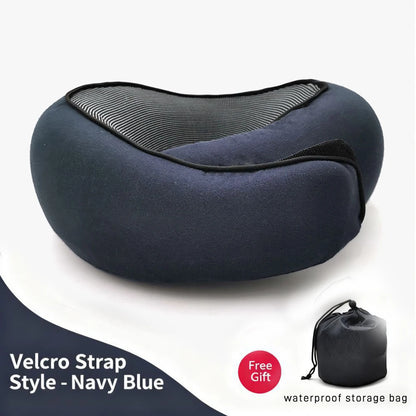Memory foam U-shaped pillow, foldable neck pillow for travel, airplane trips, nap, cervical neck support pillow