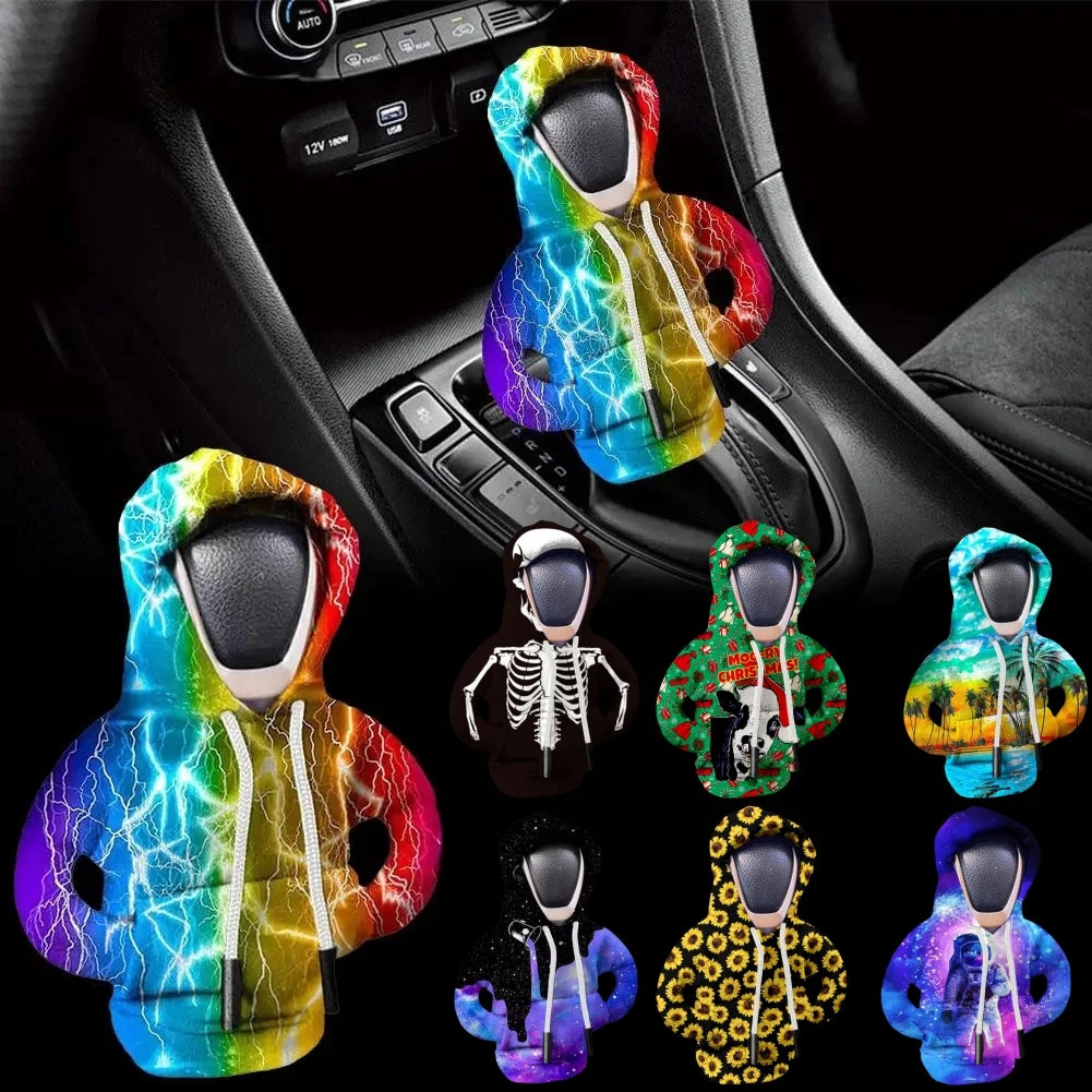 Car Gear Shift Hoodie Cover Shift Cover Gear Handle Decoration Fits Manual Automatic Car Shift Lever Interior Decor Ornament
