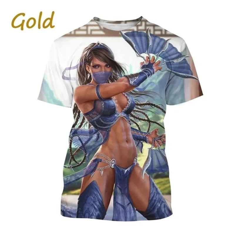 Summer Hot Selling Mortal Kombat Game 3D Print T Shirt Short Sleeve Street Style Cool Men's Casual T-Shirt Tees Male Streetwear