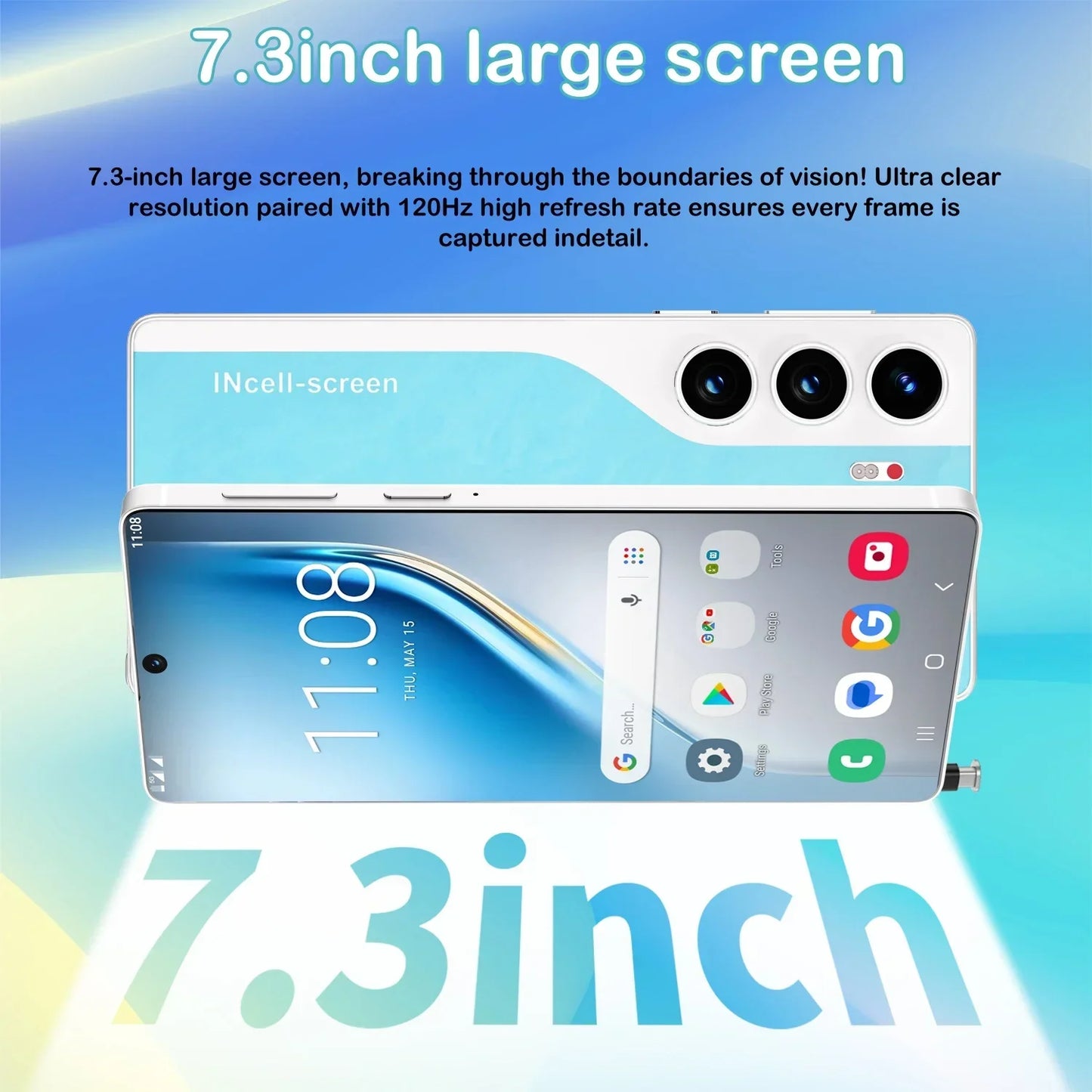 HOT Sale 2025 C40 Pro 7.3inch HD Global Edition Original Smart Dual Card 8000mAh Battery Facial Recognition Function Arrival