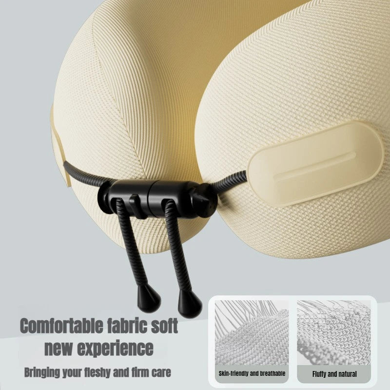 2025 Memory Foam Travel Neck Pillow Ergonomic Support for Airplane Car Office Comfortable Head Rest Auto Interior Accessories
