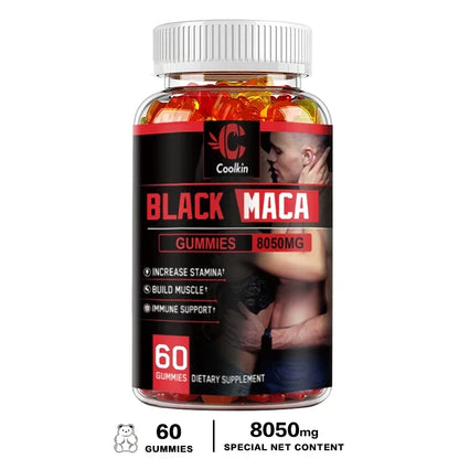 Black Maca Gummies - Increases Male Strength, Size and Endurance, and Enhances Physical and Emotional Performance