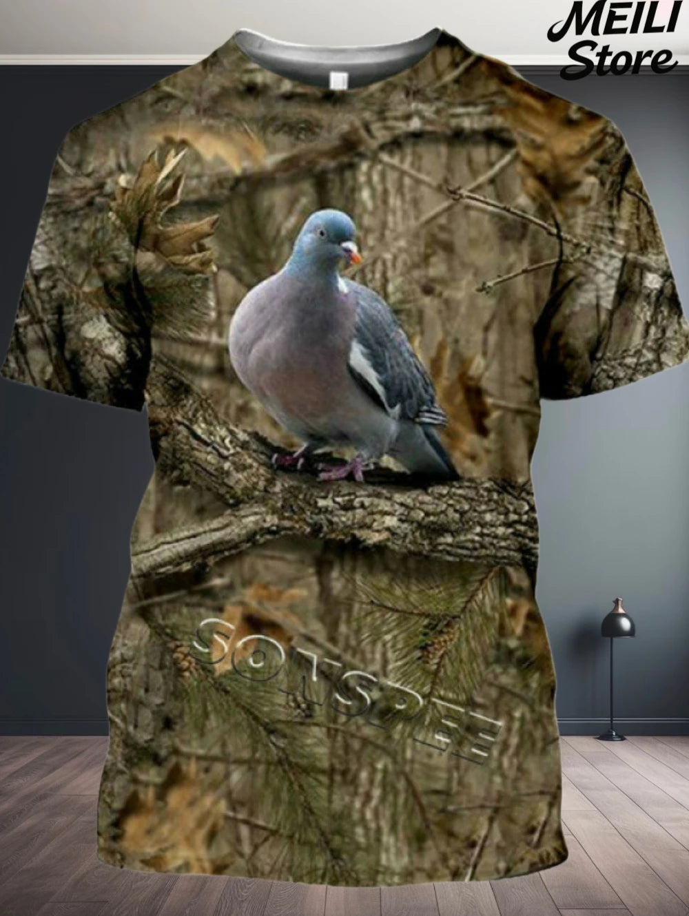 New Male T-Shirt Hunting Animal 3D Print Summer Camouflage Short Sleeve Funny Tops Casual Daily Outdoor Street Men's Clothing