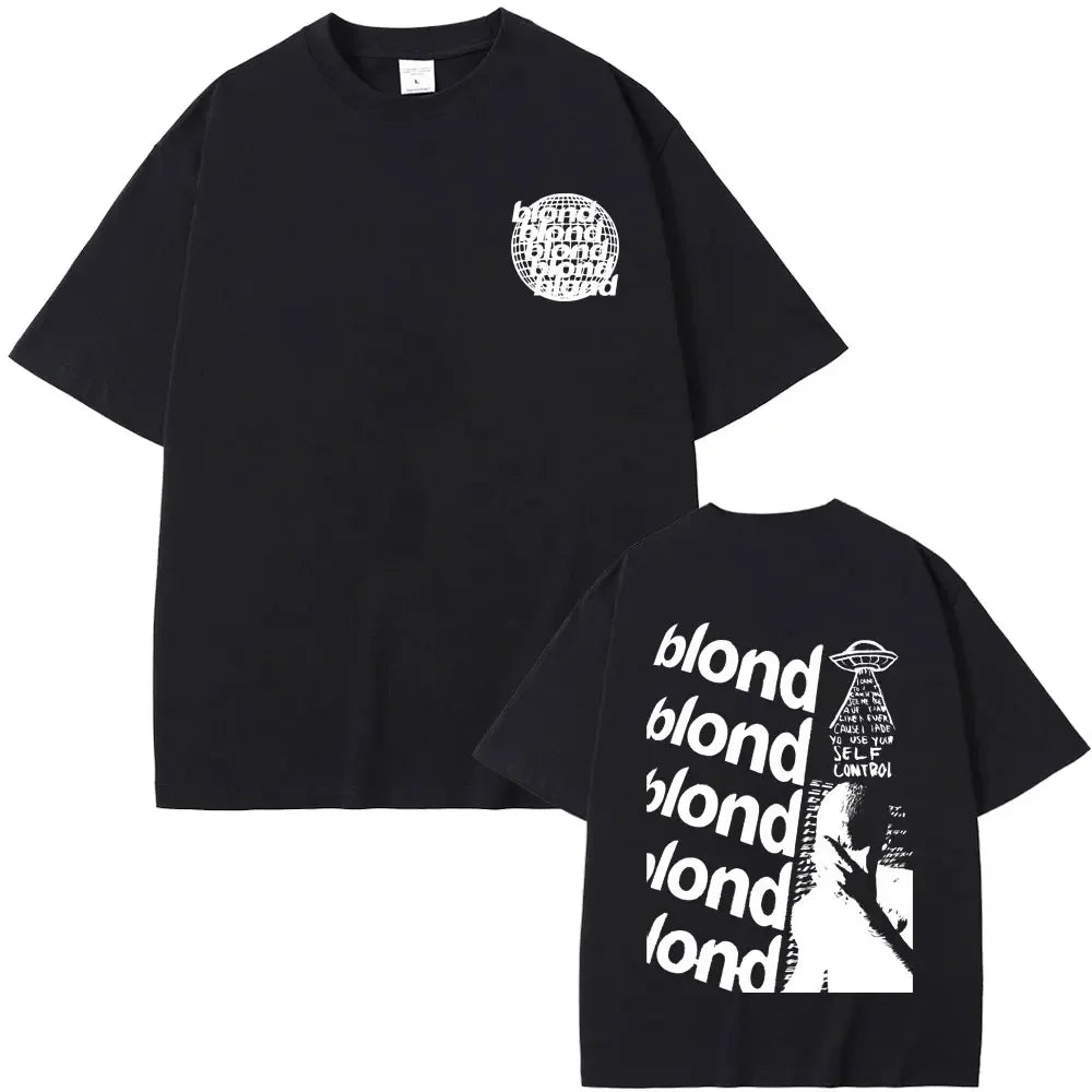 T-shirts Blond Hip Hop Vintage T Shirt Fashion Streetwear Rapper Frank Channel Orange Graphic Print Tshirt Ocean