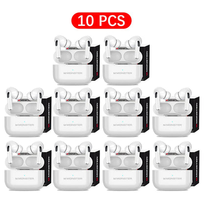 MONSTER Wireless Bluetooth 5.3 Earphones LCD Touch Screen Headphones ANC Noise Reduction Headset Built In HD Mic  Music Earbuds
