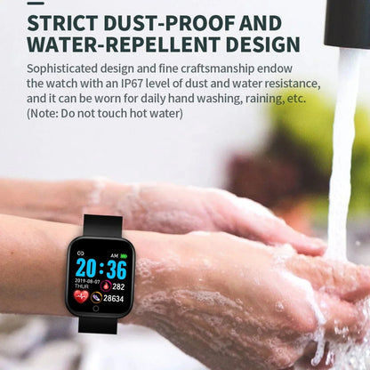 Smart Watch Y68: Color Screen Fitness Tracker w/ Step Count, 12 Sports Modes, Notification Reminder, Camera/Music Remote