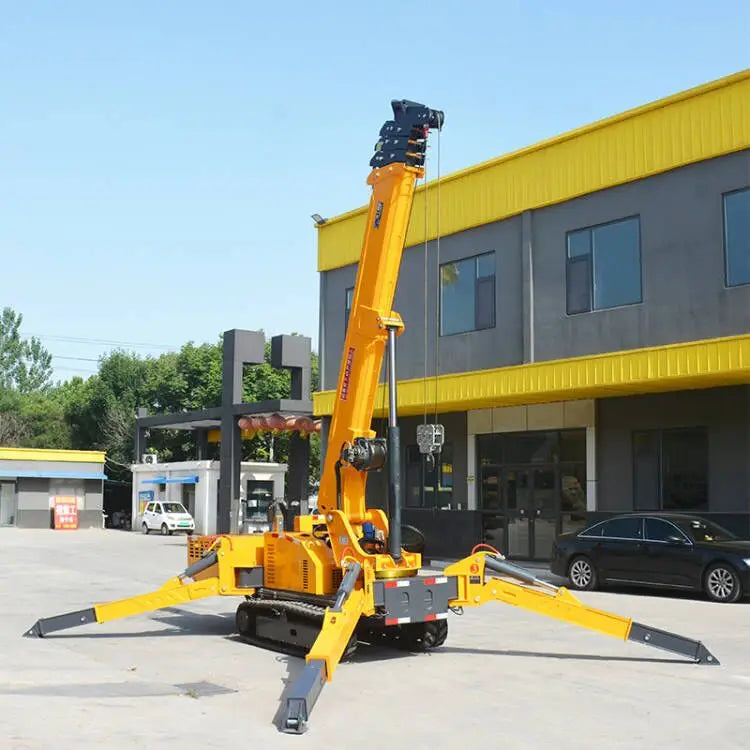 3Ton 5Ton 10Ton Small Spider Crane with Dual Motor, Silent Operation & Overload Protection for Urban Worksites