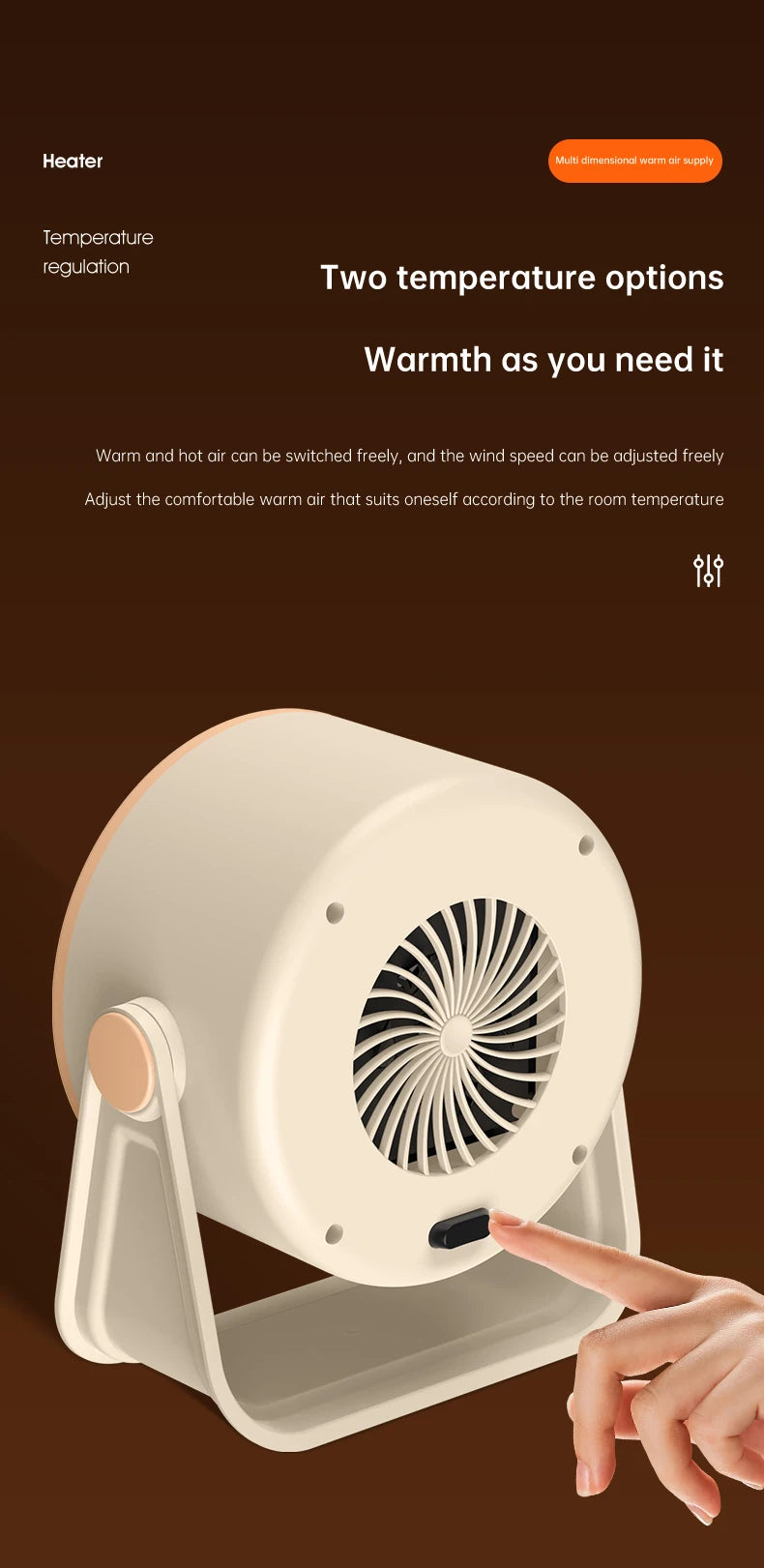 Desktop Heater Electric Heater Hot Air Blower Portable Fan Heater Mini Radiator Office Room Home Appliance Warmer Low Consumptio