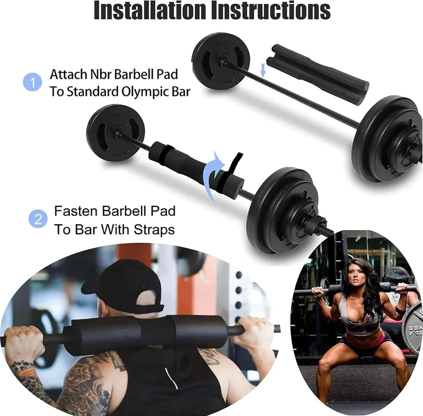 Thickened Non-slip Gym Fitness Weightlifting Squat Dumbbel Neck Support Protection Pad Strength Workout Barbell Shoulder Pads
