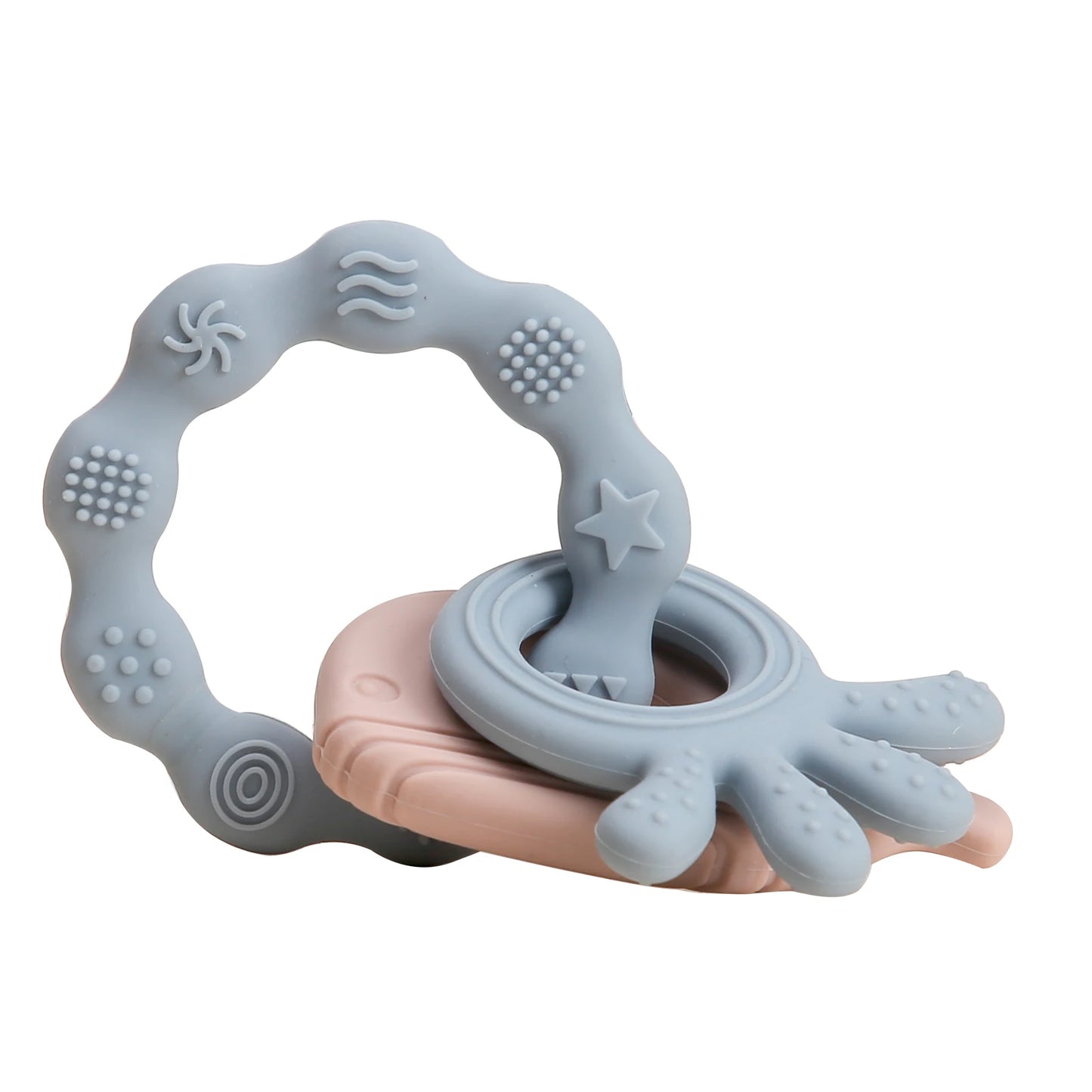1pc Baby Teether Music Rattles for Kids Animal Crochet Rattle Elephant Giraffe Ring Wooden Babies Gym Montessori Children's Toys