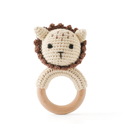 1pc Baby Teether Music Rattles for Kids Animal Crochet Rattle Elephant Giraffe Ring Wooden Babies Gym Montessori Children's Toys