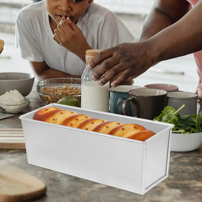 Loaf Pan With Lid Non-Stick Toast Mold Household Baking Pan Large Capacity Even Heat Conduction Small Bread Loaf Tin For