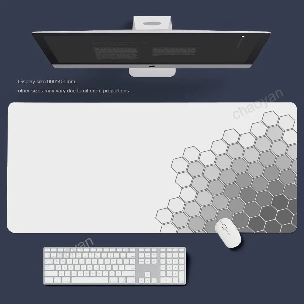 Black And White Mouse Pad Computer New XXL MousePads Keyboard Mat Gamer Soft Office Carpet Table Mats Desktop Long Mouse Pad