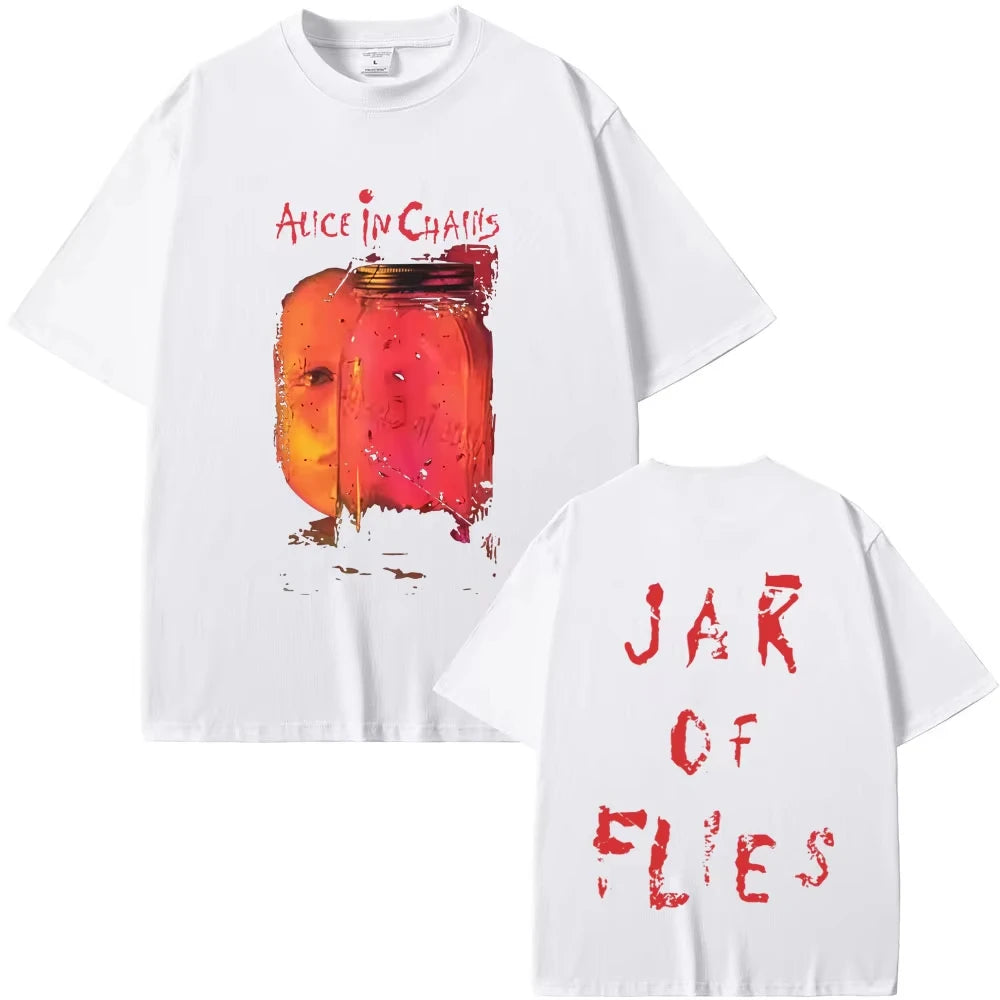 Rock Band Alice in Chains Jar of Flies Album Graphic T-shirt Men's Women Gothic Punk Pop Music Streetwear Male Fashion T Shirts