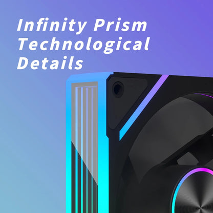 Power Train PRISM 8 PRO Computer Case Fan 120mm ARGB 4Pin PWM Quiet CPU Cooling Fan 12V Large Air Volume 56.8CFM/600-1500RPM
