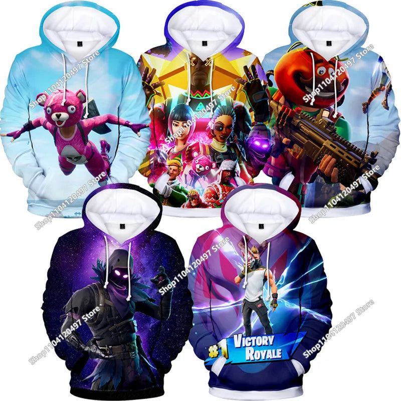 Children's Clothing Fortnite 3D Printed Unisex Hoodie Casual Coat Game Peripheral Cosplay Children Clothing Gifts