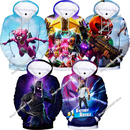 Children's Clothing Fortnite 3D Printed Unisex Hoodie Casual Coat Game Peripheral Cosplay Children Clothing Gifts