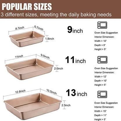 Oven Specific Carbon Steel Baking Tray Rectangular Non Stick Baking Dish Household Flat Bottomed Tray Cake Roll Steamed CakeTray