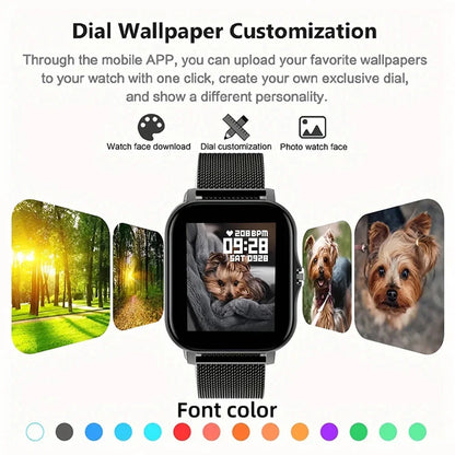New Smart Watch 1.83inch Full Touch Screen Sport Fitness Watches BT Call Digital Smartwatch Wristwatch For Men Women Gift 2025