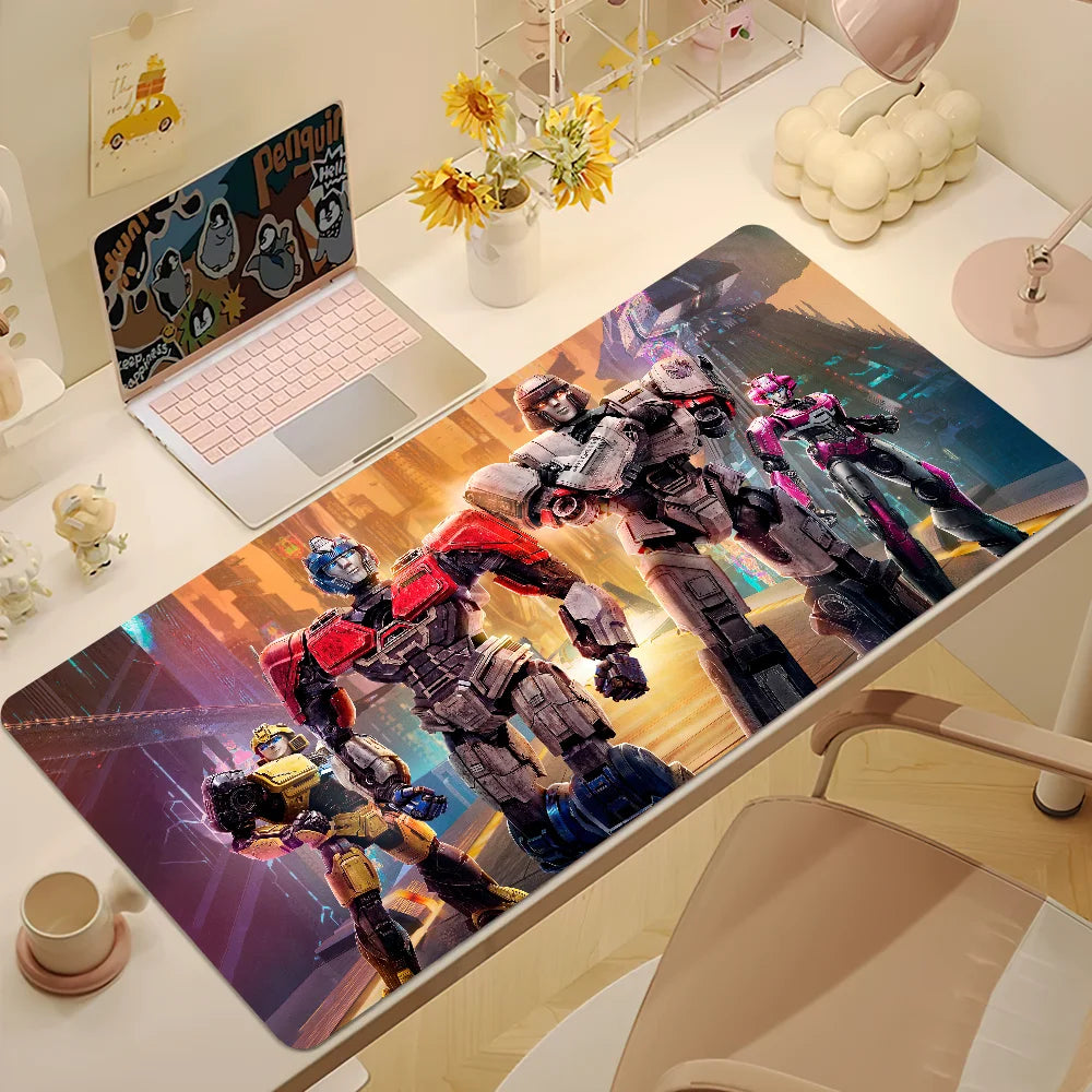 Cartoon T-Transformers One Mouse Pad Desk Mat Large Non-slip Anti-fray Keyboard Ergonomic Office Rubber PC Home Custom