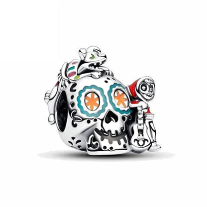 Hot Sell 925 Silver DIY Beads Jewelry Charms Bracelet Mickey Minnie Princess Christmas Stitch Robots Marvel Cute Miniso Disney
