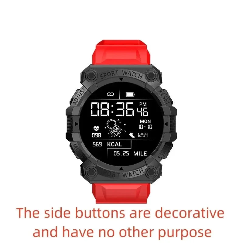 Smart Fitness Watch with Bluetooth - Music Control, Step Tracking, Weather & Message Alerts for Active Users