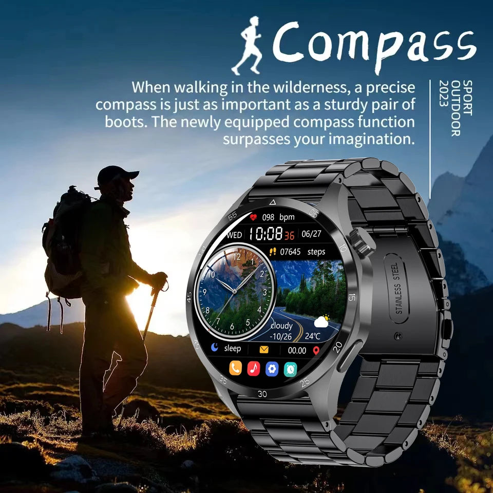 2026 New Watch Bluetooth Call Smart Watch Men GPS Outdoor Sports Fitness Heart Rate AI Voice Assistant Smartwatches Android IOS