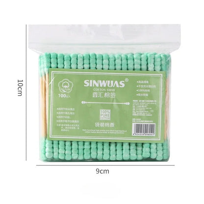 New in 100pcs Bamboo Baby Cotton Swab Cleaning of Ears Tampons Health Beauty Cotton Swab Ear Cleaning Sticks Makeup Disposable