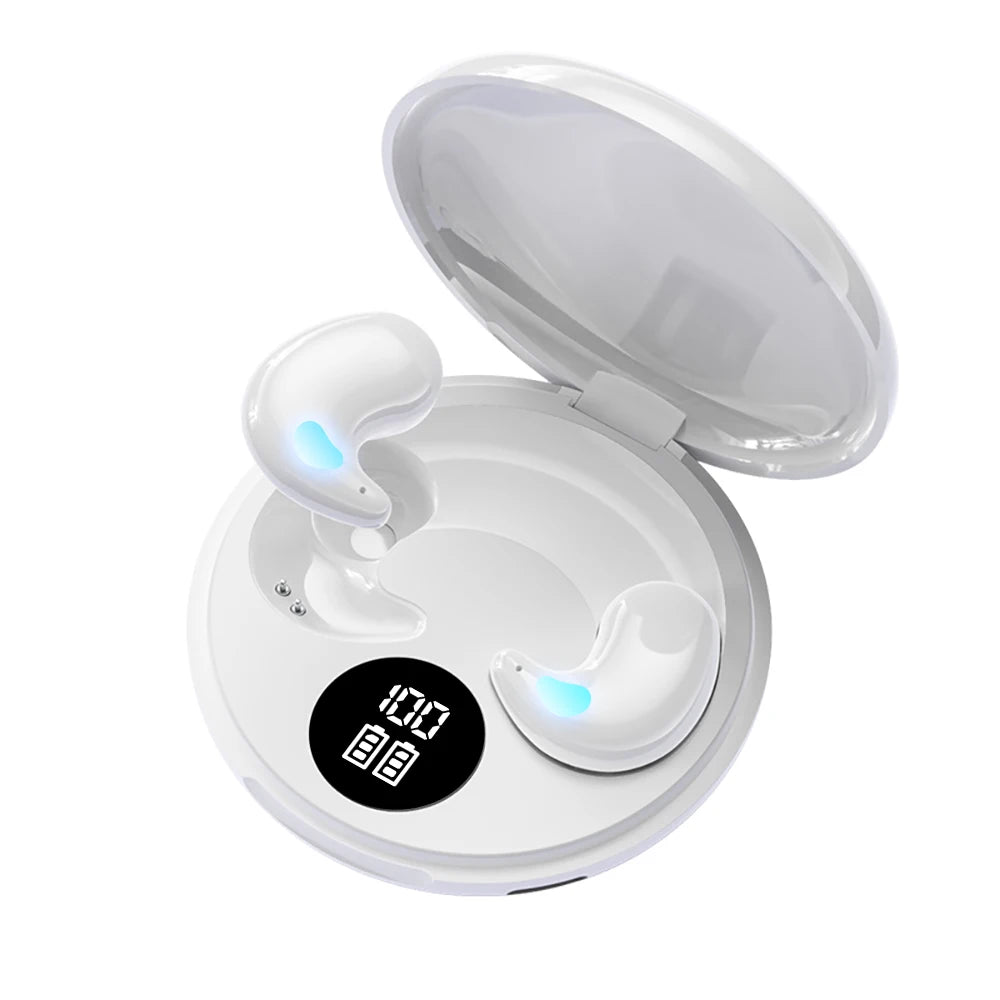 In-Ear Bluetooth Wireless Sleep Headphones Smart LED Display Bluetooth Headset Long Battery Life Gaming Headset For Apple Xiaomi