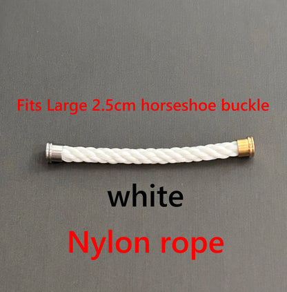 High Quality 1:1 Nylon Rope Fits 2.5cm Big Horseshoe Clasp Customized to Any Length Holiday Gift